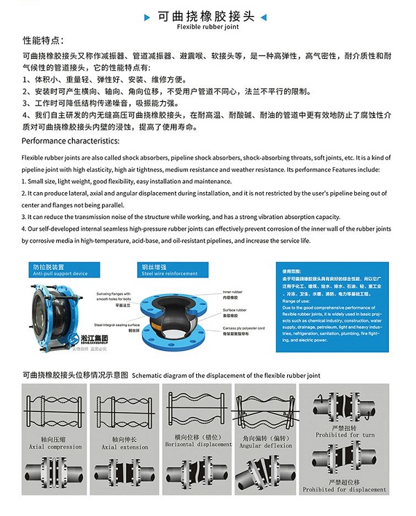 淮南市智慧化标准泵房扰性橡胶接头